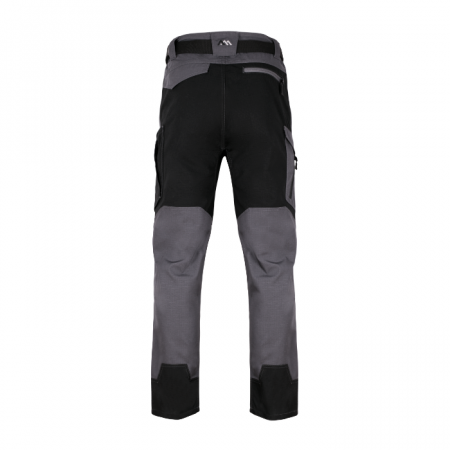 Pantaloni talie din material Ripstop gri cu negru [7]