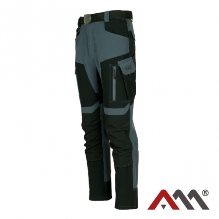 Pantaloni talie softshel de vara gri cu negru [8]