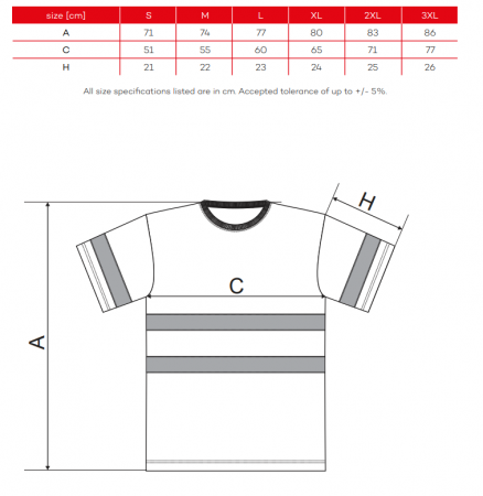 Tricou galben reflectorizant cu benzi reflectorizante 3M [1]