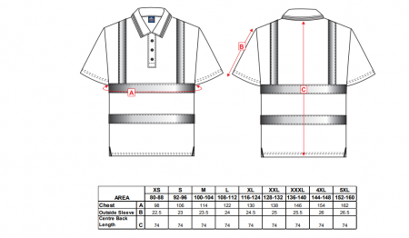 Tricou polo pentru barbati negru cu benzi reflectorizante F477 [1]
