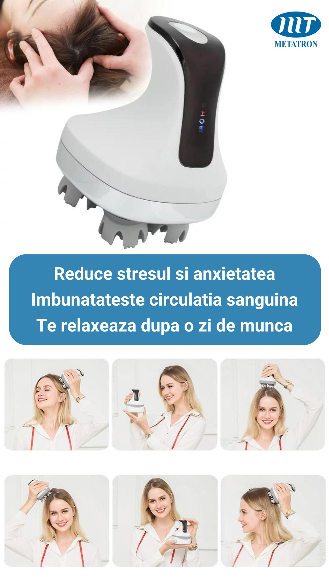 Aparat masaj capilar METATRON HEAD RELAX [4]
