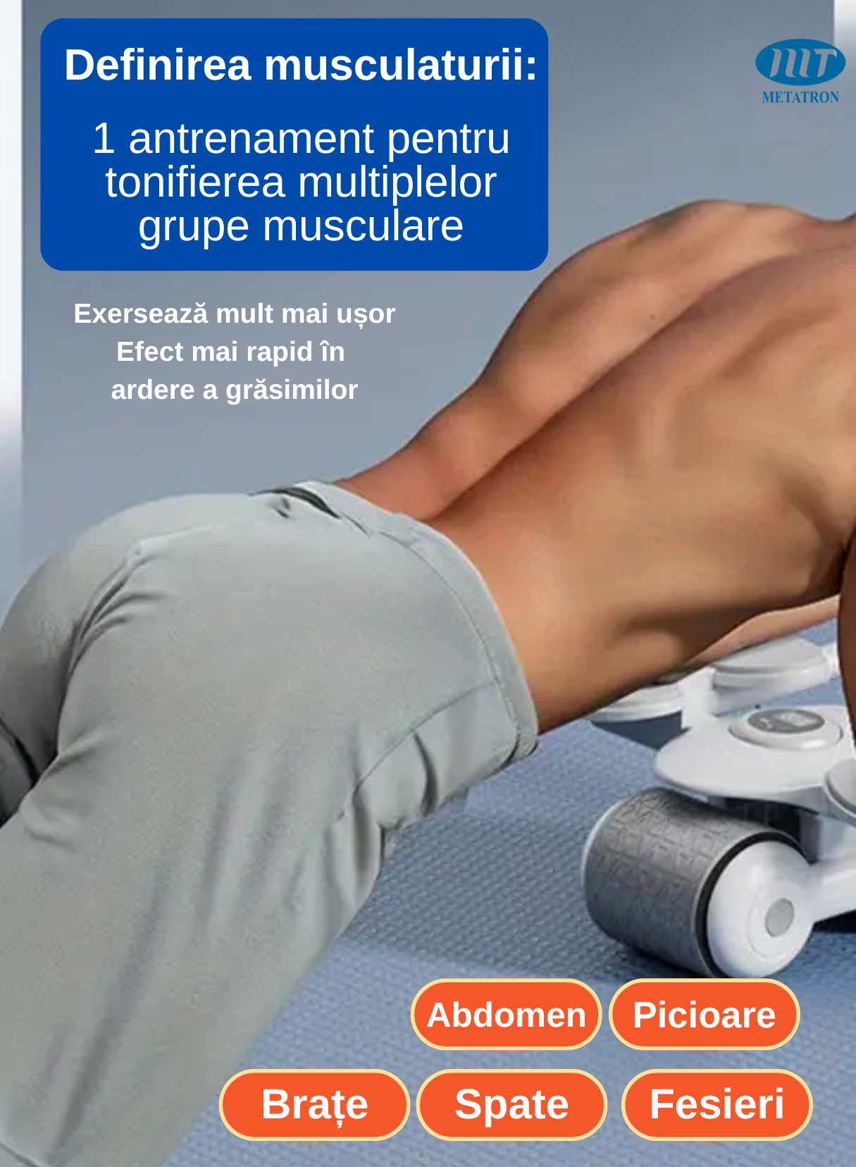 Roata pentru abdomen METATRON ABS ROLLER [4]