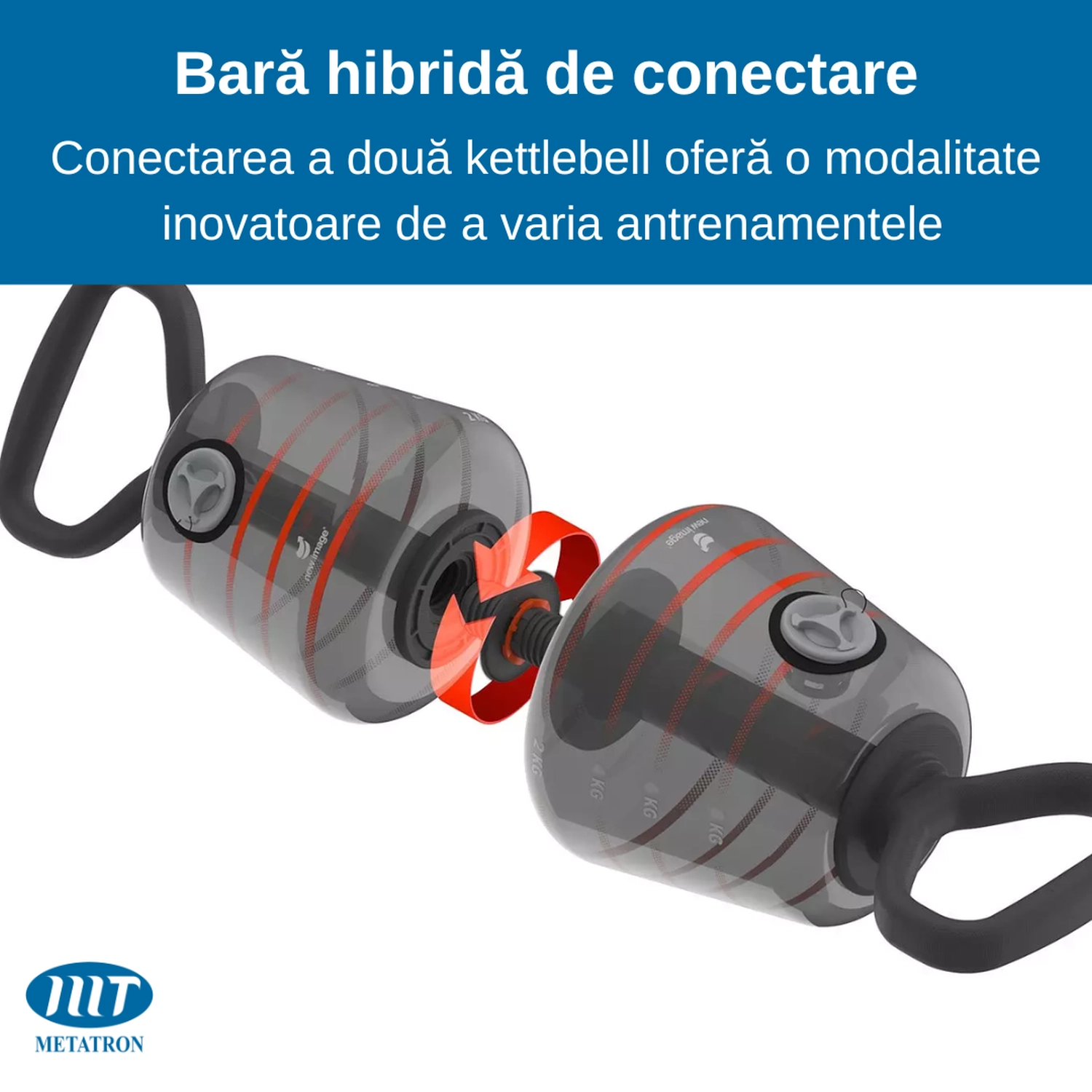 Set 2 Gantere gonflabile tip Kettlebell, cu apă, 1-7 kg, transformabile în halteră, pentru antrenamente fitness acasă [10]