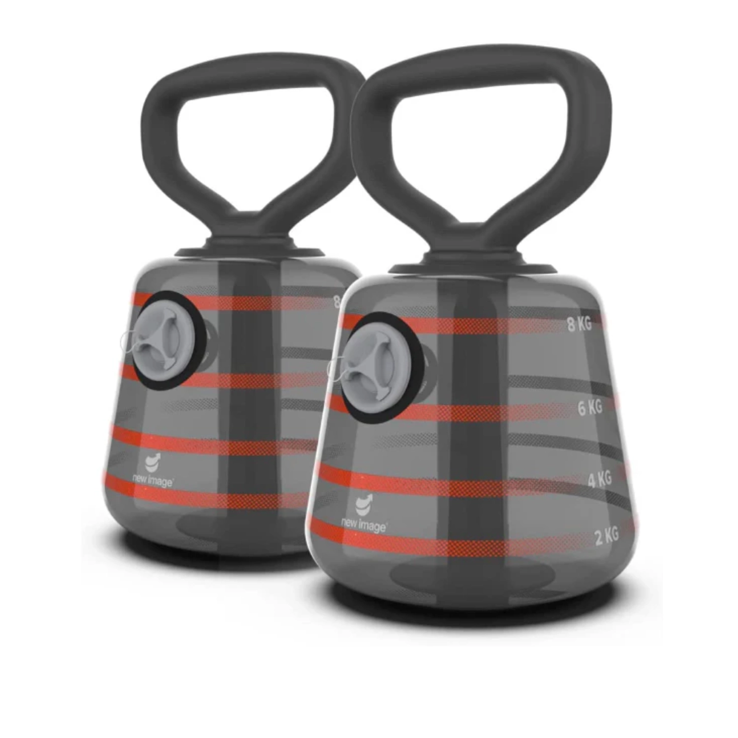 Set 2 Gantere gonflabile tip Kettlebell, cu apă, 1-7 kg, transformabile în halteră, pentru antrenamente fitness acasă [1]