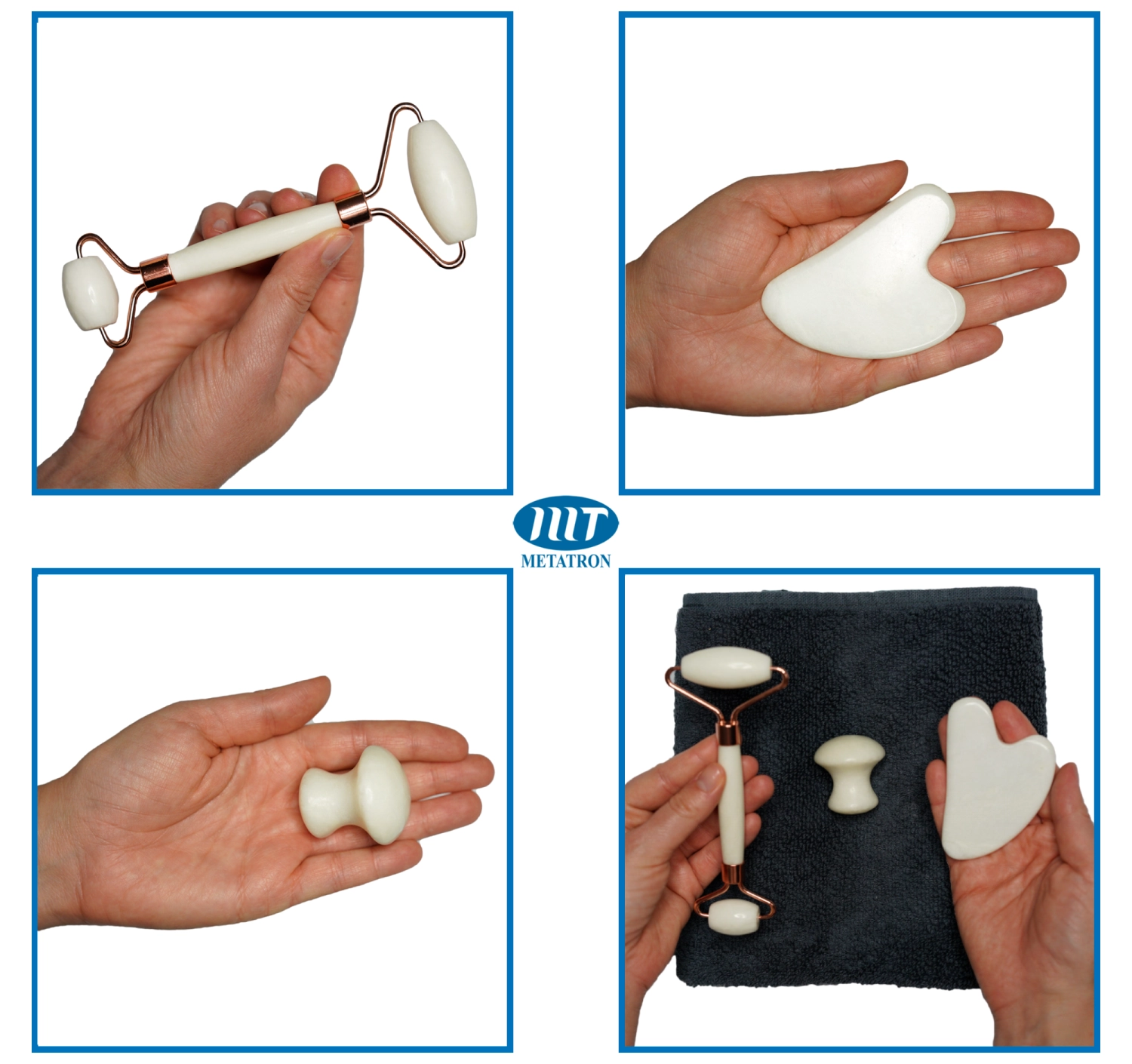 Set 3 piese din jad alb [7]