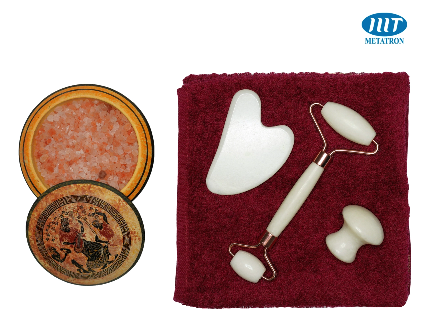 Set 3 piese din jad alb [13]