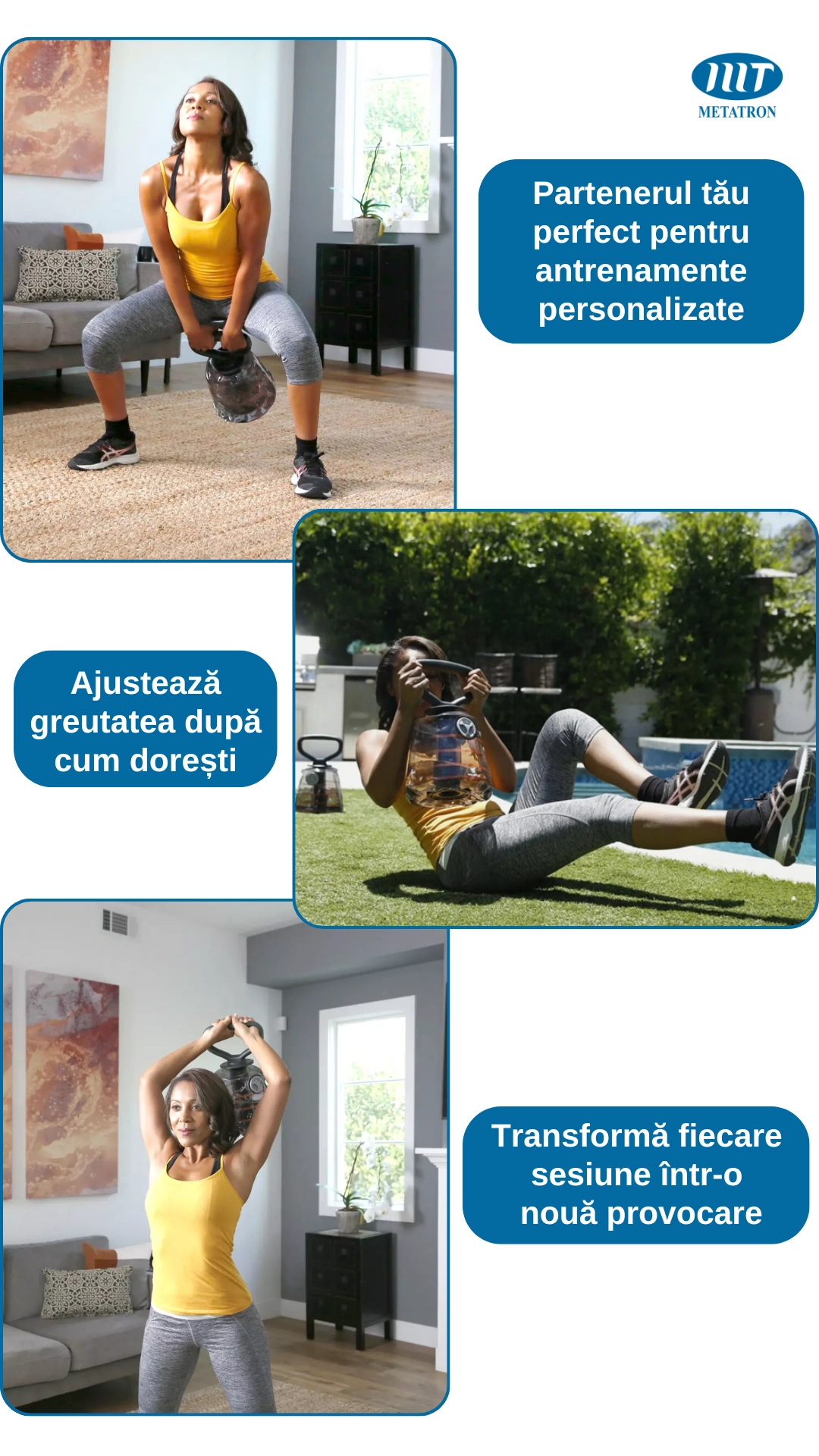 Set 2 Gantere gonflabile tip Kettlebell, cu apă, 1-7 kg, transformabile în halteră, pentru antrenamente fitness acasă [12]