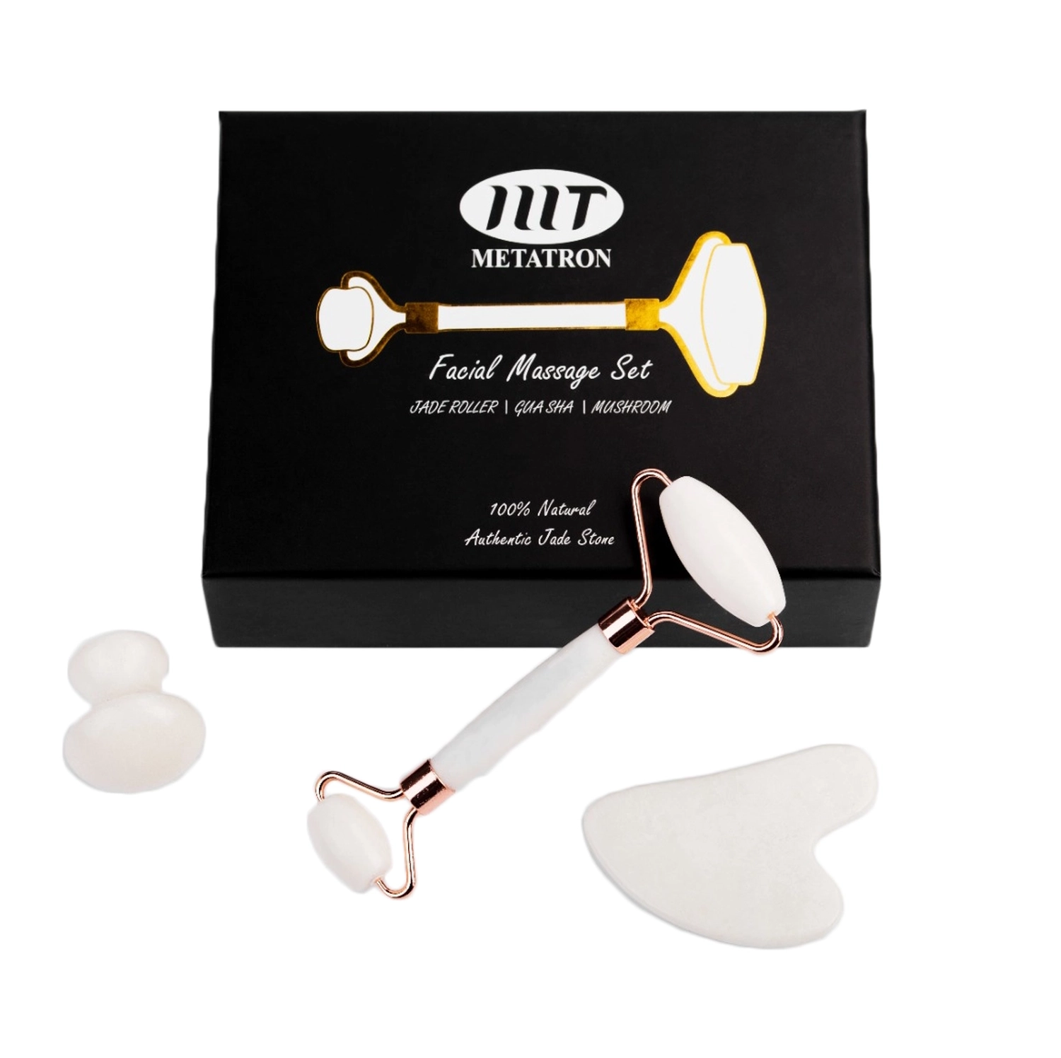 Set 3 piese din jad alb [10]