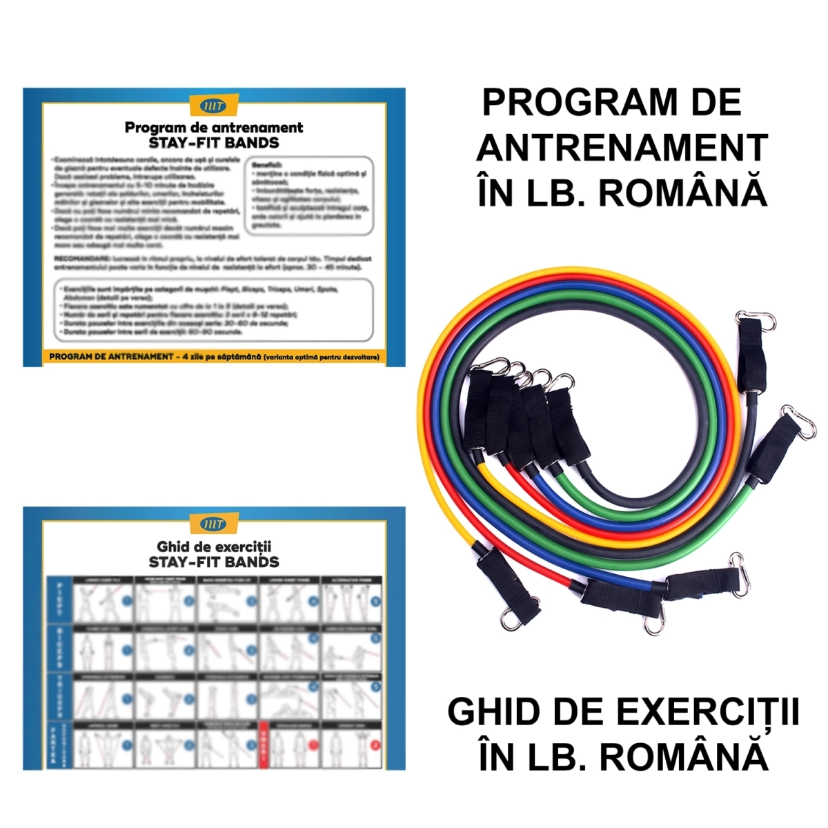Set Extensor 11 piese - 5 corzi elastice din latex cu accesorii [2]