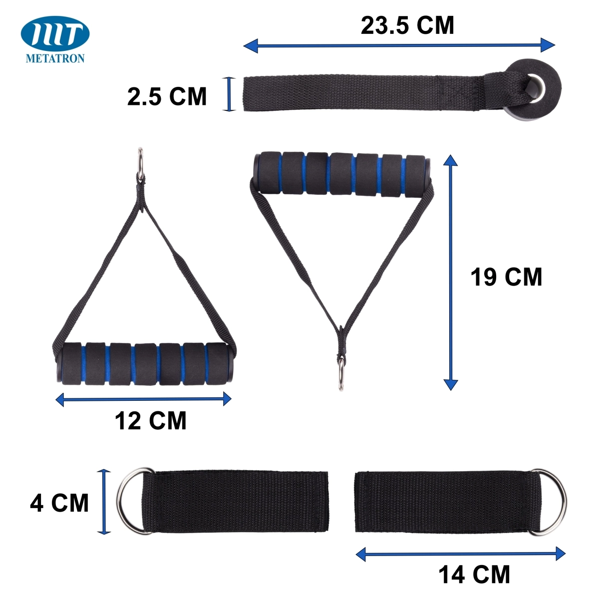 Set Extensor 11 piese - 5 corzi elastice din latex cu accesorii [8]