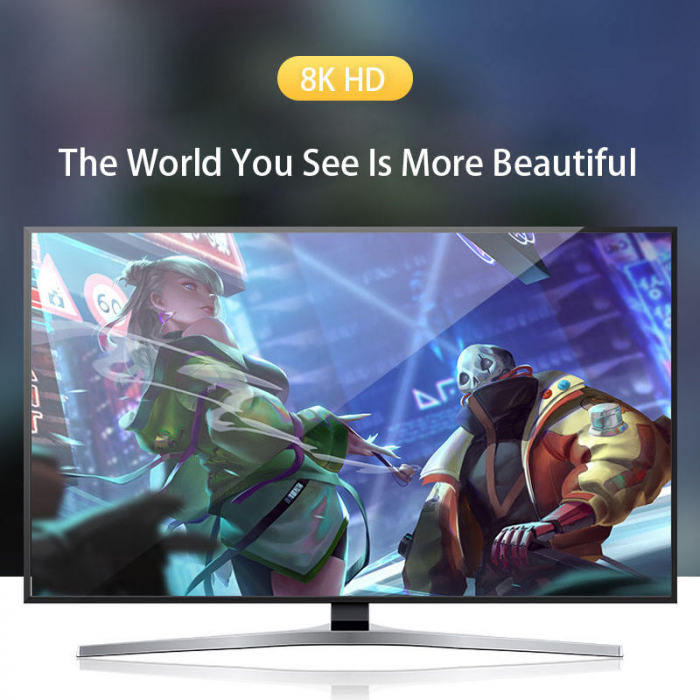 Cablu USBC - DisplayPort DP 1.4, 8K Bi-Directional DisplayPort to USBC, HDR 8K@60Hz, 4K@144Hz/120Hz, 2K/144Hz/165Hz [5]