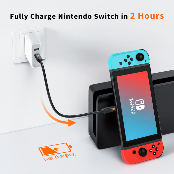 Cablu 100W 5A Fast Charge 10Gbps USB-C 3.2 Gen2, 4K 30HZ Video cu E-Mark Chipset, 1.5 metri [6]