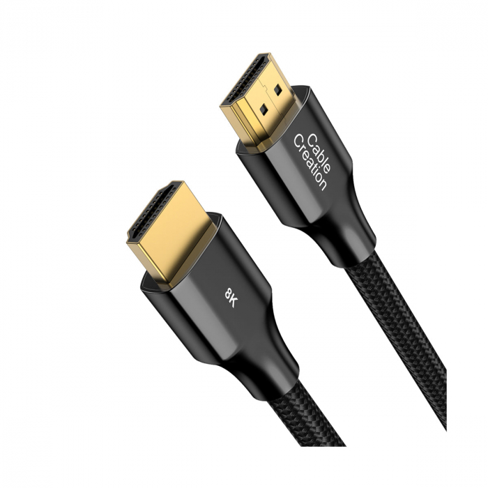 Cablu HDMI 2.1 tata-tata,  Certificat, CableCreation®, 8K@60HZ,  4K/2K@120Hz, HDCP 2.2, eARC, Gri [1]