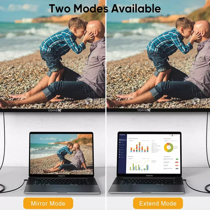 Cablu USBC HDMI 4K 30Hz, 1.8m USB 3.1 Type C Thunderbolt 3, 4 [3]