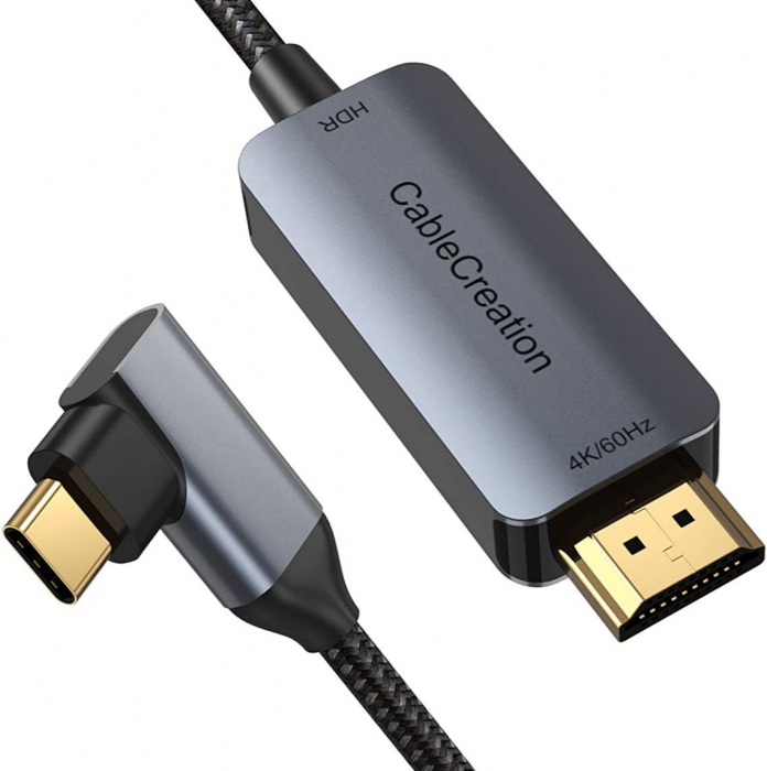 Cablu USBC HDMI 4K@60Hz unghi drept, suporta HDR 18Gbps  1,8m [1]