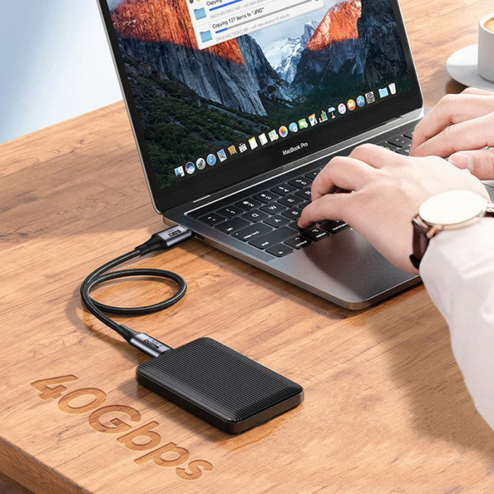 Cablu Video 8K 60HZ USB-C USB4 cu E-Mark Chipset, 100W 5A, 40Gbps , 1.8 metri [4]