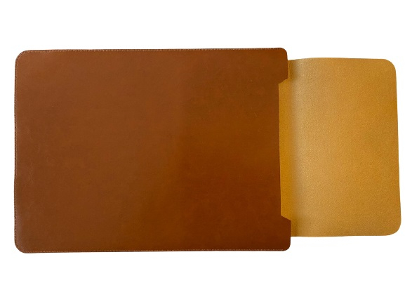 Husa de protectie MacBook din piele cu pad pentru Apple MacBook Culoare Caramiziu [4]