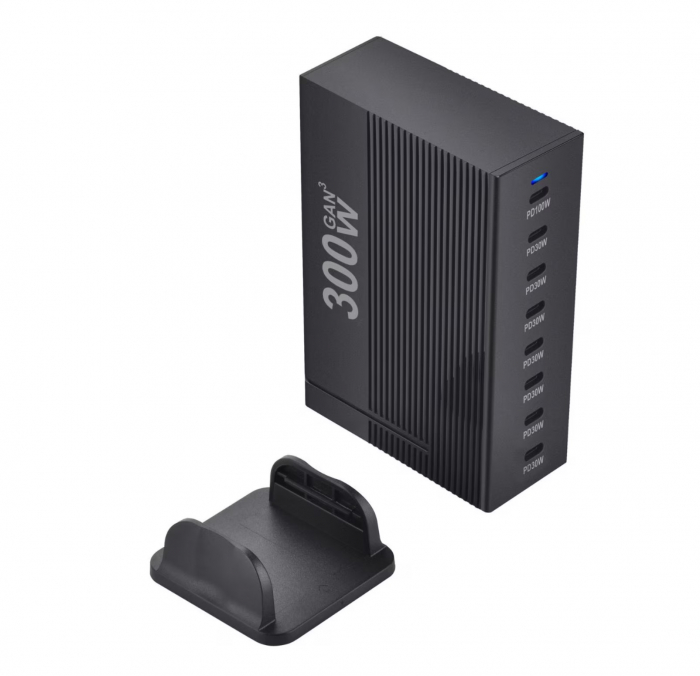 Statie de incarcare 300W GaN3 8 in 1, Fast Charging USB-C PD, 100W + 30W Incarcare rapida USB Type-C pentru Smartphone, Laptop, Samsung Galaxy, Apple Universal RiKbo® [2]