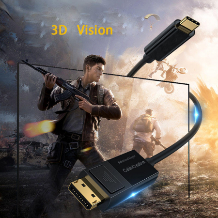 Cablu USBC - DisplayPort DP 1.4, 8K Bi-Directional DisplayPort to USBC, HDR 8K@60Hz, 4K@144Hz/120Hz, 2K/144Hz/165Hz [3]