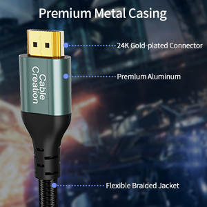 Cablu HDMI 2.1 tata-tata,  Certificat, CableCreation®, 8K@60HZ,  4K/2K@120Hz, HDR, HDCP 2.2, eARC, Verde [5]