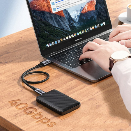 Cablu Video 8K 60HZ USB-C USB4 cu E-Mark Chipset, 100W 5A, 40Gbps , 1.8 metri [3]