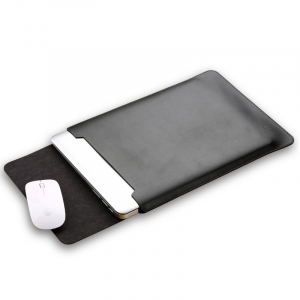 Husa de protectie MacBook 15 inch din piele cu pad pentru Apple MacBook Culoare Negru [1]