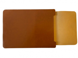 Husa de protectie MacBook din piele cu pad pentru Apple MacBook Culoare Caramiziu [3]