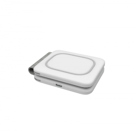 Incarcator Wireless Magsafe 2 in 1, Magsafe Duo, FastCharge 15W, Statie de incarcare Magsafe Duo, marca Rikbo, compatibil cu Iphone, Samsung, Huawei, Oppo, Xiaomi, Airpods Pro, Galaxy Buds, TWS, Alb [1]