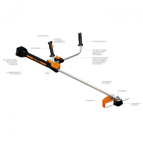 Trimmer electric pe baterie Pellenc Exelion 2000 cu baterie ULIB 1100 W [2]