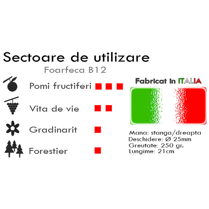Foarfecă de mână profesională cu dublu tăiș B12 Castellari, 21 cm [3]