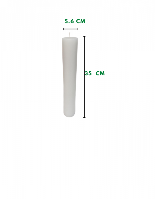 Lumânare personalizată „Cu drag de la nași” – verde D5.6XH35 cm [2]