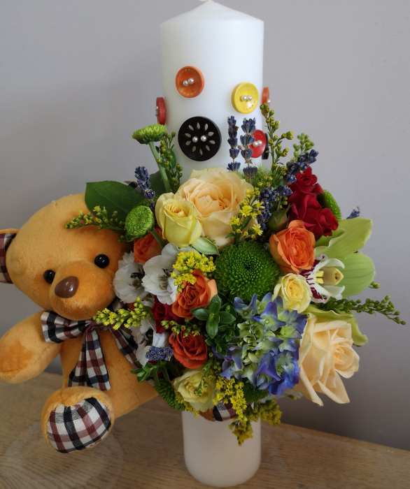 Cutie 6 Lumanari Scurte Botez D7xH40 Cm [4]