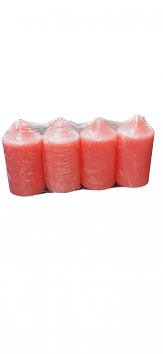 Lumanari de Advent – Set de 4 Lumânări  D4.4xH6.5 Cm Roz  Inchis [2]