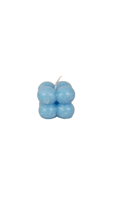Lumanare bubble 4x4 cm Albastru [2]