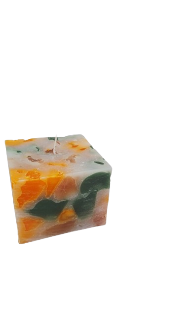 Lumanare decorativa cub mozaic [4]