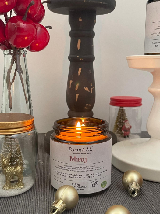 Lumanare naturala din ceara de rapita parfumata Miraj [1]