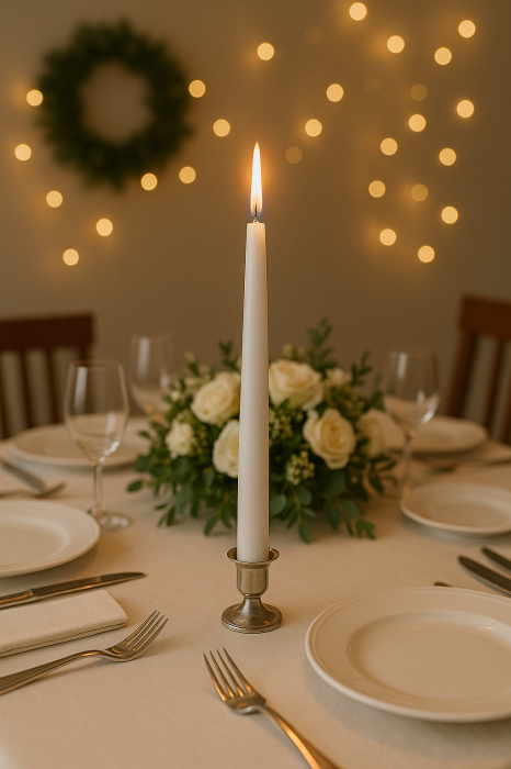 Lumanare sfesnic Alba D2.2xH25 cm - 4 bucati [1]