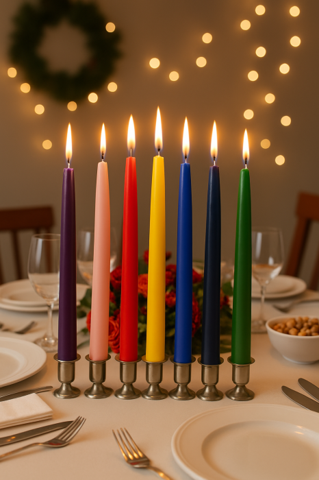 Lumanare sfesnic Rosu D2.2xH25 cm - 4 bucati [3]