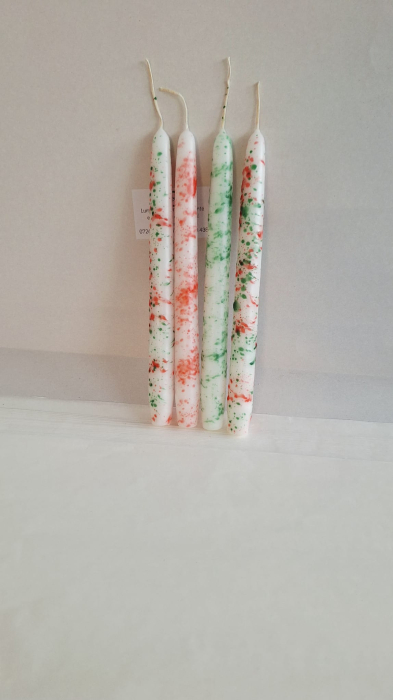 Set 4 Lumanari sfesnic Sclipiri de Craciun D2.2xH25 cm [2]