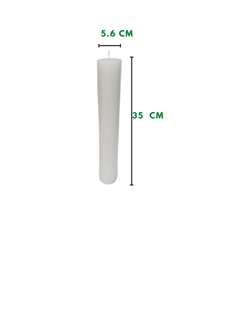 Lumânare personalizată „Cu drag de la nași” – verde D5.6XH35 cm [1]