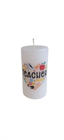Back to school - Lumanare "Teacher" D5.2xH9.7 cm