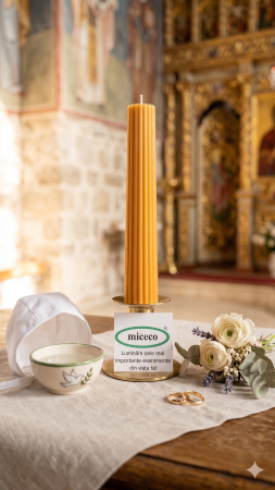 Lumanari canelate conice - Lumanare canelata conica