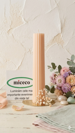 Lumanari canelate conice - Lumanare canelata conica