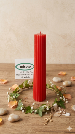 Lumanari canelate conice - Lumanare canelata conica