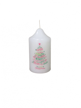 Set Lumanari Craciun - Lumanare "Spirit of Christmas" D4.4xH6.5 cm