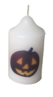 Lumanari Halloween - Lumanare Dovleac de Halloween D4.4xH6.5 Cm