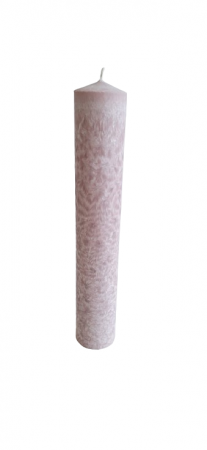 Lumanari Botez Handmade - Lumanare naturala D6xH35 cm "Flori de gheata" culoare LILA