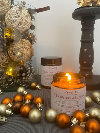 Lumanari parfumate - Lumanare naturala din ceara de rapita parfumata Christmas deLights