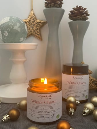 Lumanari parfumate - Lumanare naturala din ceara de rapita parfumata Winter Charm