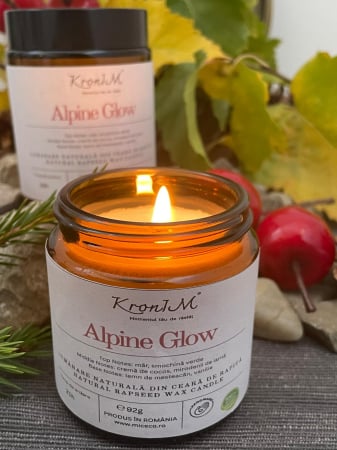 Lumanari parfumate - Lumanare naturala din ceara de rapita parfumata Alpine Glow